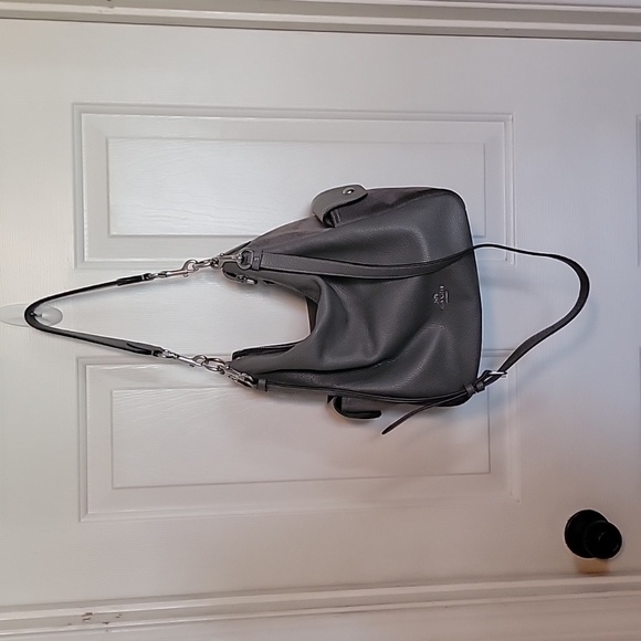 Grey Leather Coach Purse - Picture 6 of 7